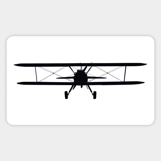 Biplane silhouette Magnet by StefanAlfonso